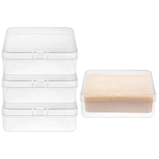 4 PCS Travel Soap Container Soap Square Case Box Portable Soap Box Holder Clear Bar Soap Travel Container Leak Proof Soap Dish Storage Holde with Lid for Outdoor Traveling Shower Home