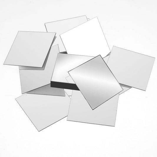 salbsever 30PCS Acrylic Square Mirror Self Adhesive Small Square Mirror 2 Inches Mini Size Definition Tiny Mirror Tiles for Crafts DIY Projects Supplies Home Wall Tables Kitchen Bathroom Decoration