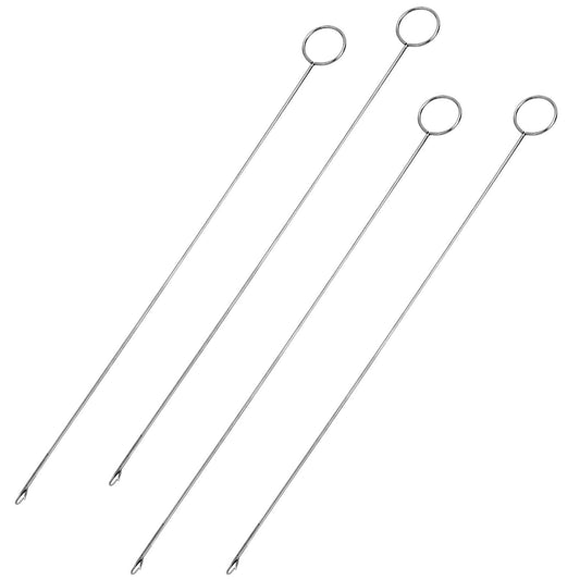 KALIONE 4 Pieces Sewing Loop Turner Hook, Needle Hook, Crochet Sewing Supplies,Sewing Concepts, Tongue Crochet Tools,Needle Hooks with Latch for Fabric Tube Strips DIY(26.5 cm/ 10.4 Inch)