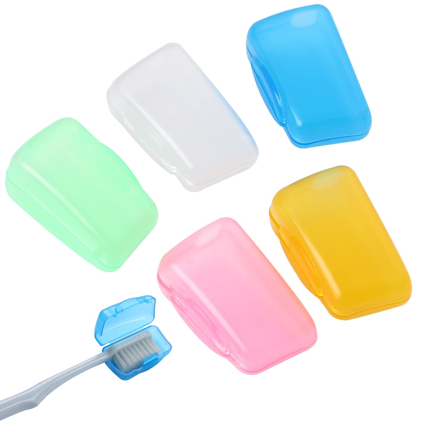 5 Pcs Toothbrush Head Cap Travel Portable Toothbrush Head Covers Toothbrush Head Protectors Tooth Brush Caps for Home Office Hotel Outdoor
