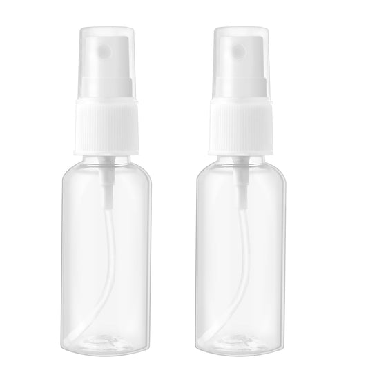 2 Pcs Spray Bottles Small Spray Travel Size Fine Mist Clear Plastic Spray Bottles Perfume Bottle Refillable Mini Empty Spray Bottle for Perfume Hair Travel (1oz/30ml)