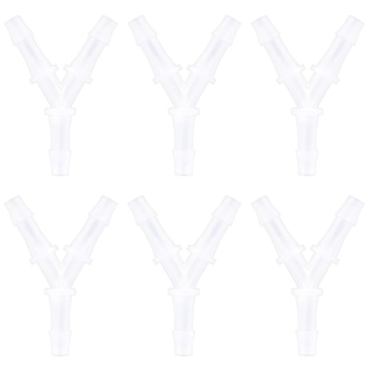 KALIONE Aquarium Air Valve, 6 Packs Y-Shaped Aquarium Air Pump Accessories, Aquarium Airline Tubing, Air Line Fittings, Air Hose Splitter, 3 Way Oxygen Tubing Connectors Fitting for Fish Tank Aquarium