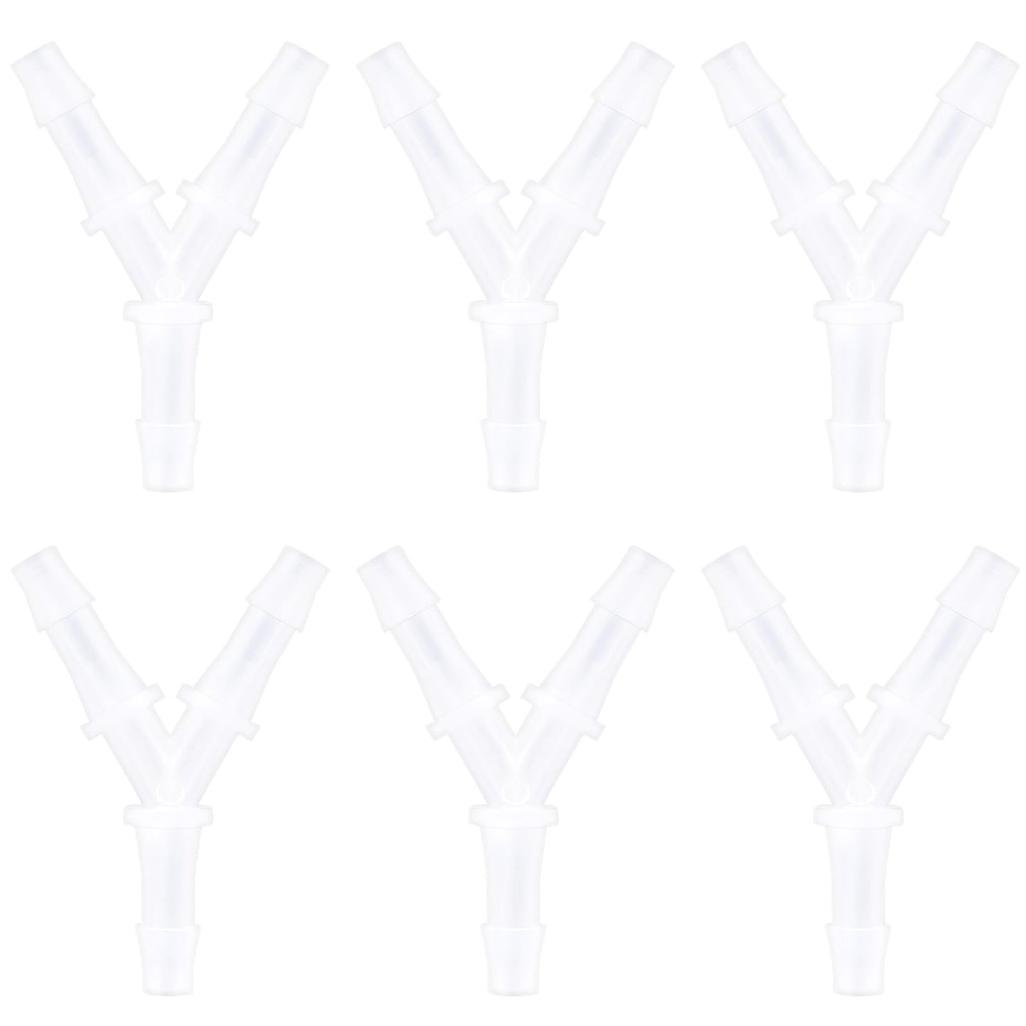 KALIONE Aquarium Air Valve, 6 Packs Y-Shaped Aquarium Air Pump Accessories, Aquarium Airline Tubing, Air Line Fittings, Air Hose Splitter, 3 Way Oxygen Tubing Connectors Fitting for Fish Tank Aquarium