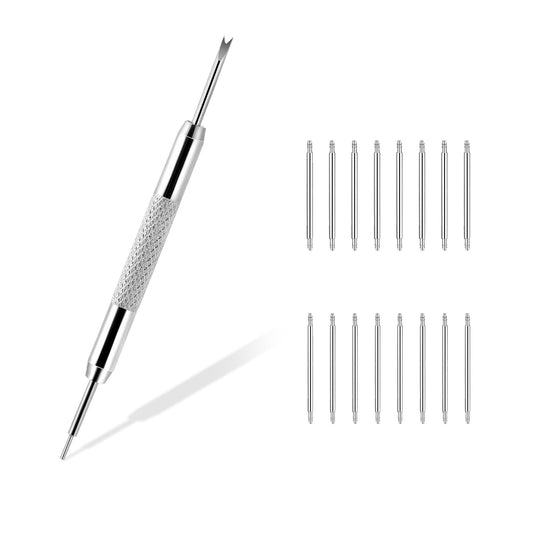 Mozeat Lens Watch Spring Bar Tool Kit 16Pcs 20mm Watch Spring Bars watch strap replacement kit Watch Strap Removal Tool Kit with Spring Bar Tool for Watch Repair and Watch Band Removal