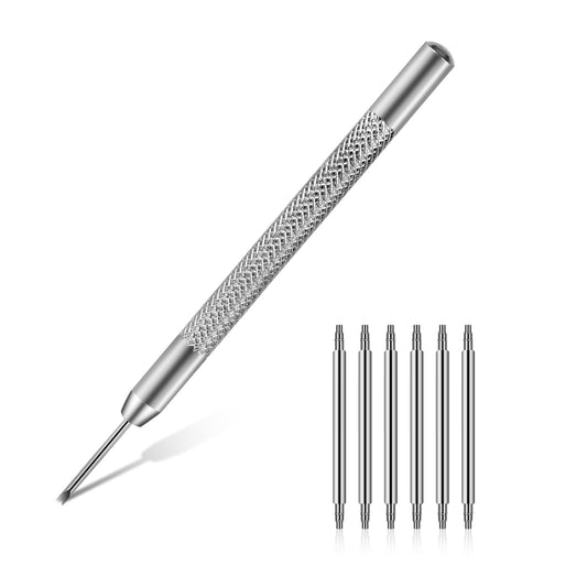 Mozeat Lens Watch Link Removal Pin Remover Kit Watch Strap Removal Tool Kit with Spring Bar Tool Watch Repair Kit to Replace Watch Strap for Watch Repair and Watch Band Removal, 6pcs 22mm