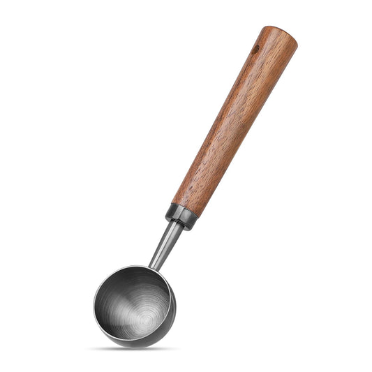 15ml Coffee Measuring Scoop Spoon, Stainless Steel Coffee Bean Scoop for Ground Coffee, Tablespoon with Nature Walnut Handle
