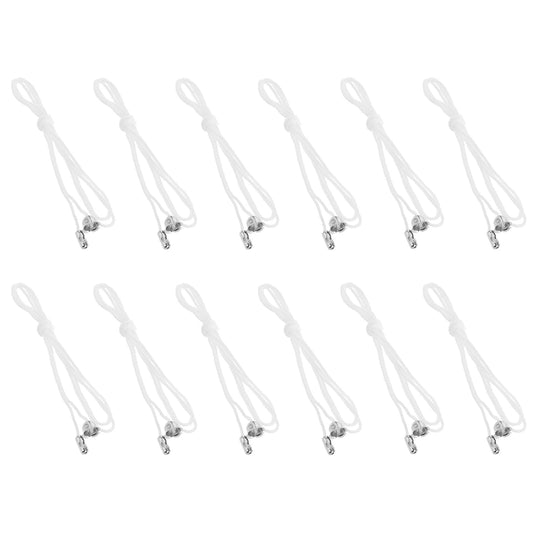 Sliverdew 12 Pcs Replacement Cord Pull for Ceiling Switch White Light Pull Cord String with Connector Nylon Pull Cord Light Switch Spare Ceiling Light Switch Pull Cord for Bathroom Bedroom