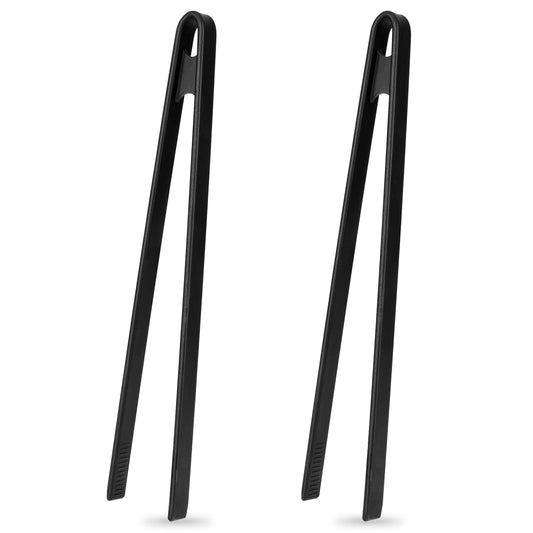 2 Pcs 11.4 Inch Silicone Trivet Tongs Silicone Toast Tongs Silicone Tongs for Cooking Kitchen Tongs Non-Stick Silicone Food Tongs BBQ Grilling Tongs for Toaster Black