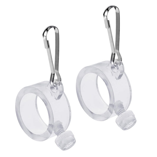 KALIONE 2 Pcs Flag Pole Rings Clip With Fixed Hook, Flagpole Mounting Rings Clip Rotating Flapole Mounting Rings With Metal Clips Flag Pole Accessories Flag Pole Rings Flag Clips For Flagpole