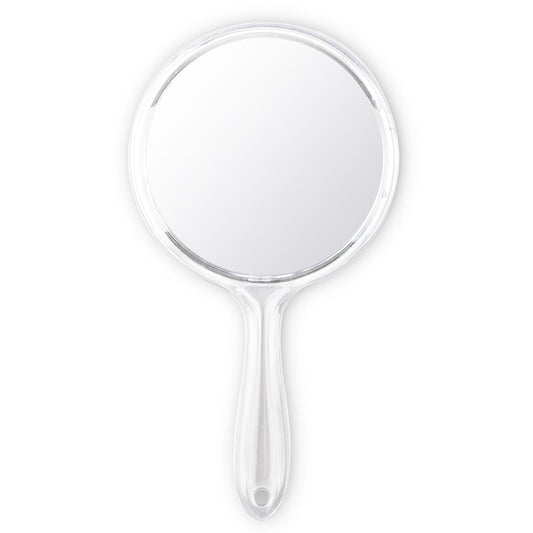 Hariendny 1X/2X Magnifying Mirror with Handle Round Makeup Hand Mirror Double-Sided Handheld Mirror Hand Mirror(Clear)