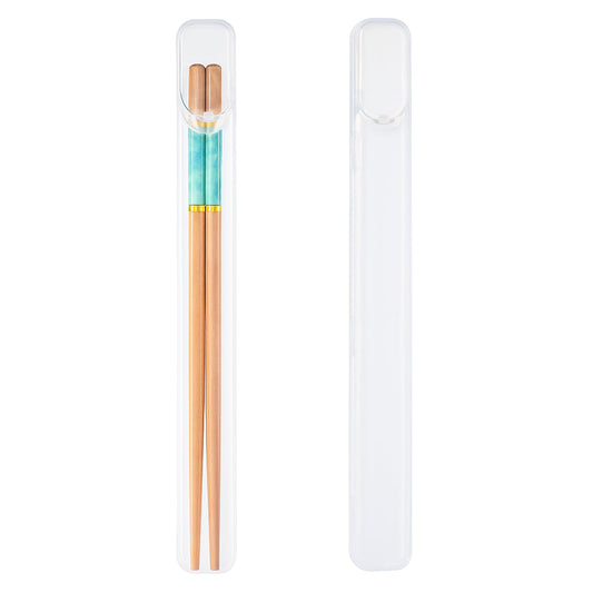 FdcLixuvol 2 Pieces Transparent Cutlery Box Portable Cutlery Box, Portable Travel Tableware Chopsticks Box Travel Cutlery Storage Box Cutlery Box for On The Road Camping