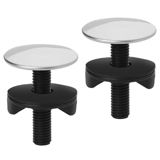 Stainless Sink Hole Cover, 2 Pack Kitchen Faucet Sink Plug Black Countertop Hole Cover Stainless Steel Sink Caps for Top Holes