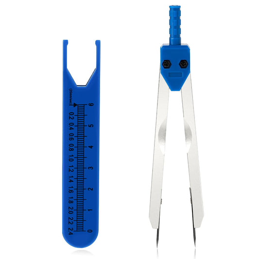Electrocardiogram Caliper EKG ECG Calipers Measuring Tool with Ruler Electrocardiogram Drafting Divider for Nurses and Medical Students (1 Pack, Blue)
