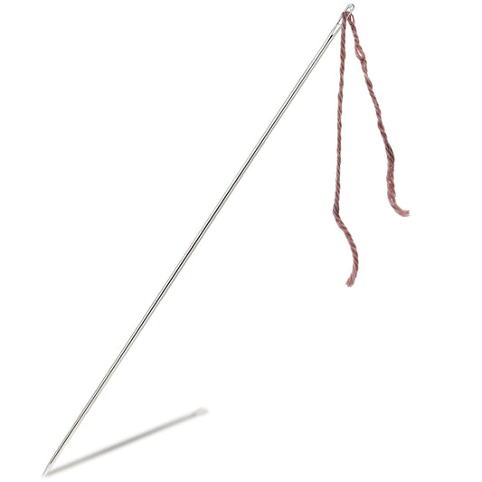 12 inch Upholstery Needle Large Sewing Needle Long Sewing Needles Professional Upholstery Needle Hand Sewing Leather,Tapestry,Embroidery,for Home or Work.(Silver, 12 Inch)