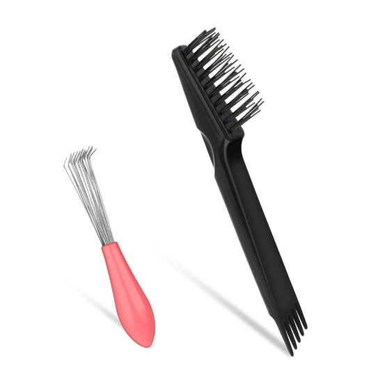 2 Pcs Hairbrush Cleaner Tool Set Hair Comb Cleaner Removing Hair Tool Mini Convenient Hair Brush Cleaner for Hair Dirt and Hair Removal Comb Cleaning Brush for Home Salon Use