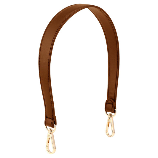 Leather Purse Strap 19 inch Brown Shoulder Strap for Handbags with Swivel Lobster Buckles, 1inch Wide Purse Strap Handles Replacement Small Bag Chain for Purse Shoulder Bag Handbags Making Supplies