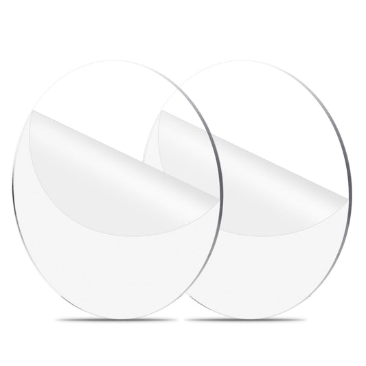 2PCS 1/4 Round Clear Acrylic Sheets,6 Inch Diameter Acrylic Blanks,Transparent Circle Blanks Round Plastic Disc for DIY Cake Plate Crafts Table Top and Round Plastic Art Craft