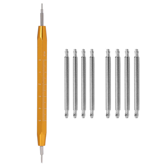 KALIONE Watch Repair Kit, 8 PCS Watch Band Pins with Spring Bar Removal Tool Professional Watch Adjustment Tool Kit Stainless Steel Watch Band Remover Tool Kit for Watch Band Removal Repair