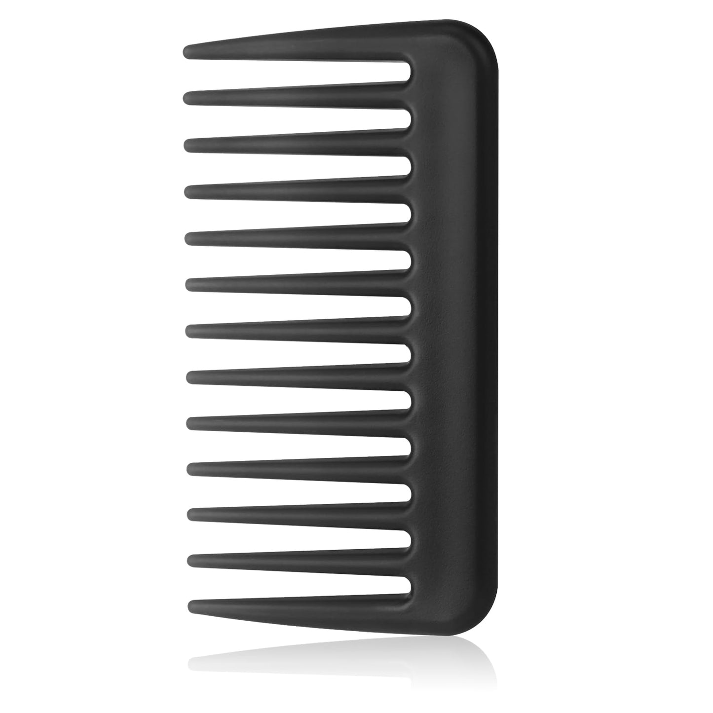 Travel Comb, Small Wide Tooth Comb Portable Pocket Combs Mini Curl Comb Shower Comb Detangling Hair Combs for Women Curly Hair, Wavy Hair, Wet and Dry Hair, Wallet Comb for Men - Black