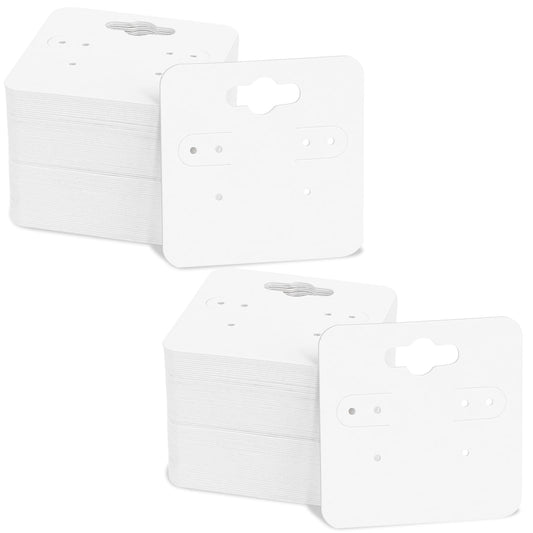 Hariendny 100 PCS White Earring Display Holder Cards 2" Earring Display Card for Display 6 Holes Blank Paper Cards Earring Cards Jewelry Display Cards for Hanging Earrings Jewelry Holder Cards