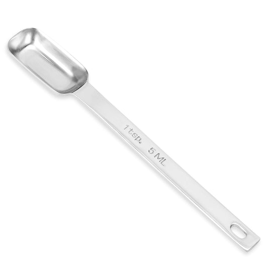 1 Teaspoon Stainless Steel Single Measuring Spoon 5 ml Teaspoon Rectangular Individual Measuring Spoons (1Tsp | 5 ML | 5 cc | 1/3 Tablespoon)