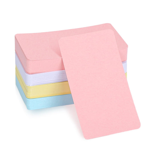 200 Pcs Color Kraft Business Cards Blank Flash Cards Gift Cards Thank You Cards Notecards DIY Message Cards for New Year Thanksgiving Birthday