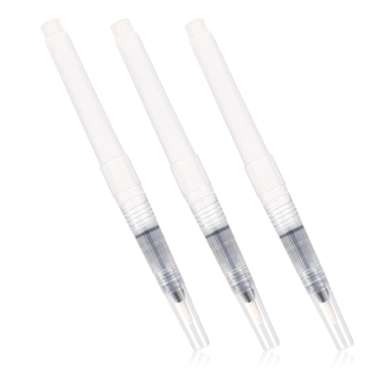 Clear Refillable Cuticle Oil Pen,3PCS 6ML Empty Nail Oil Pen,Reusable Pinch Press Applicator Pen with Pointed Bristles,Portable Lip-Gloss Foundation Lotion Cosmetics Sub-Bottling Pen for Nail Lip Care