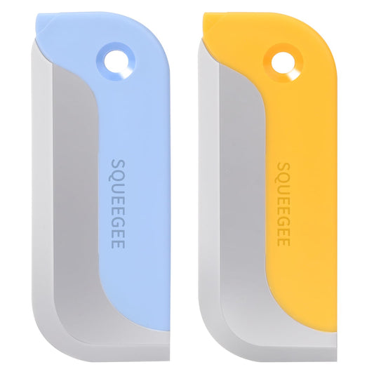 2 PCS Creative Silicon Squeegee Shower Wipe Car Cleaner Scraper Multi-purpose Shower Squeegee Window Squeegees Small Squeegee for Mirrors Windows Glass and Surfaces in the Kitchen Bathroom Car