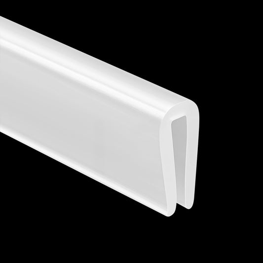 Rubber Edge Trim, U Channel Edge Protector Flexible Proof Edges Trims for Edges White 1/16" Slot, Fit for 0-3/32" Guard Protectors for Sheet Metal, Car Doors, Hatches, Table Corners 13Ft