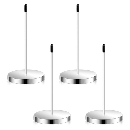 4 Pcs Receipt Spike Metal Bill Holder Desk Receipt Holder Bill Fork Stainless Steel Check Bill Holder Straight Rod Paper Holder Ticket Stabber for Restaurant 5.5 Inch