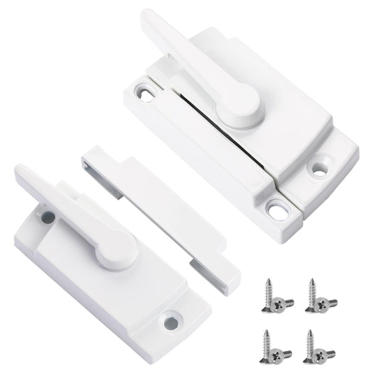 2 Sets White Window Latch Replacement Lock Window Sash Locks Sliding Security Cam Sash Locks Window Sash Lock Window Locks for Horizontal and Vertical Sliding Windows