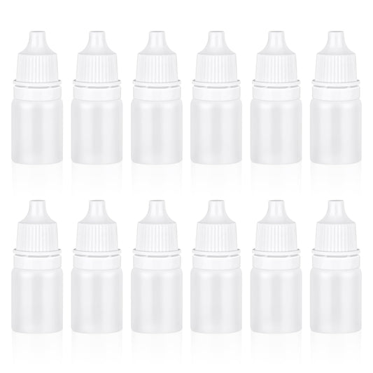 Pack of 12 5ml Eye Dropper Bottles, Plastic Dropper Bottles, Plastic Dropper Bottle, Small Bottles for Liquids, Travel Spray Bottle, Bottle Container with Screw Cap