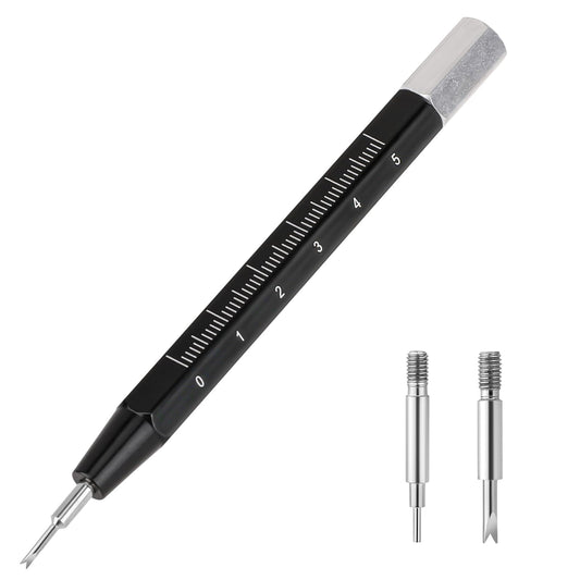 Mozeat Lens Watch Band Tool, Professional Stainless Steel Spring Bar Tool Multifunction Watch Strap Link Pin Pusher Remover Repair Tool with Ruler for Adjust, Remove and Replace Watch Straps - 1 Set