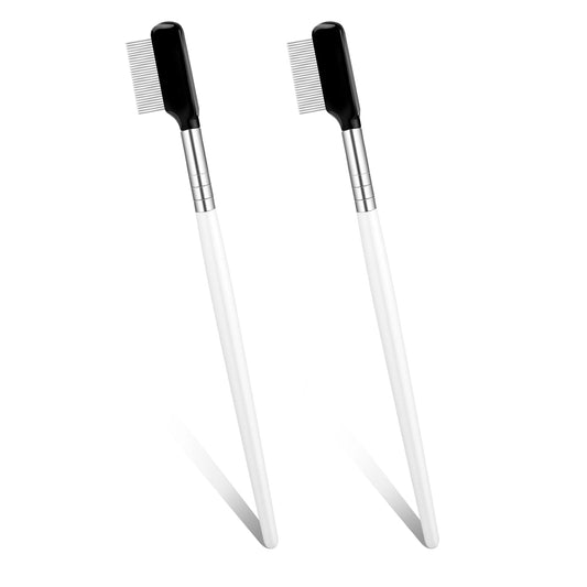 Eyelash Brush Comb Eyebrow Brush Pack of 2 Eyelash Comb Eyebrow Brush Eyelashes Spoolie Brushes Eyelash Separator for Modifying for Women Girls