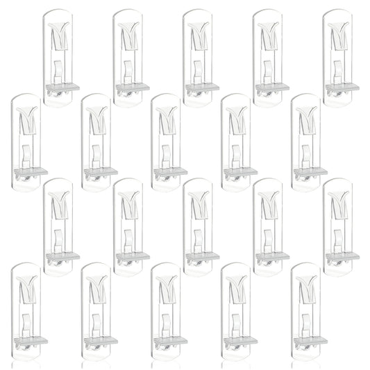40 Pcs Plastic Shelf Clips, 5mm Kitchen Cabinet Shelf Clips for Kitchen Cabinets Self-Locking Plastic Cabinet Shelf Clips Locking Shelf Support Pegs Shelf Brackets for Cabinet Furniture Book Shelves