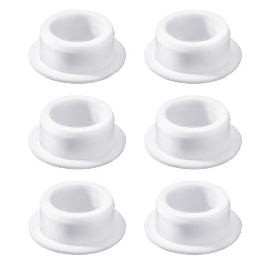 Pack of 6 Sink Overflow Covers, Overflow Covers for Bathroom Sinks, Silicone Overflow Caps for Sink for Kitchen Sinks in the Bathroom, White