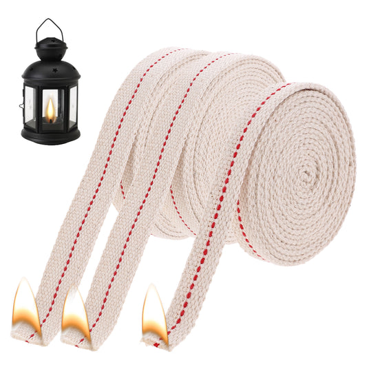 3 Rolls Cotton Oil Lamp Wick, 6.56 Ft Lantern Wicks Replacement Oil Lanterns Wick for Candle Burners Oil Lamps Kerosene Lamp