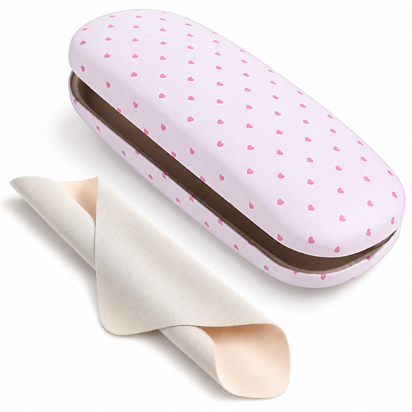 Xosjska Glasses Case Hard Shell, Cute Heart pattern Sunglasses Case