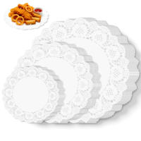 90-Pack Round White Paper Doilies, 8.5" 10.5" and 12" Assorted Sizes Lace Paper for Tables, Disposable and Oil-Proof Placemats for Party, Wedding, Christmas Decoration, Cake Dessert Serving Tray