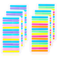 QfwdfcTrenz 1800Pcs Transparent Highlighter Strips, Highlighter Book Tape, Transparent Sticky Long Page Markers Tabs, Colorful Page Markers Sticky for Aesthetic Office School