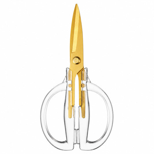 Kitchen Shears Scissors, Multi-Purpose Kitchen Shears Heavy Duty Sharp Kitchens Scissor, Dishwasher Safe, Clear Handel Kitchens Scissor All Purpose for Chicken, Poultry, Fish, Meat(Transparent Gold)