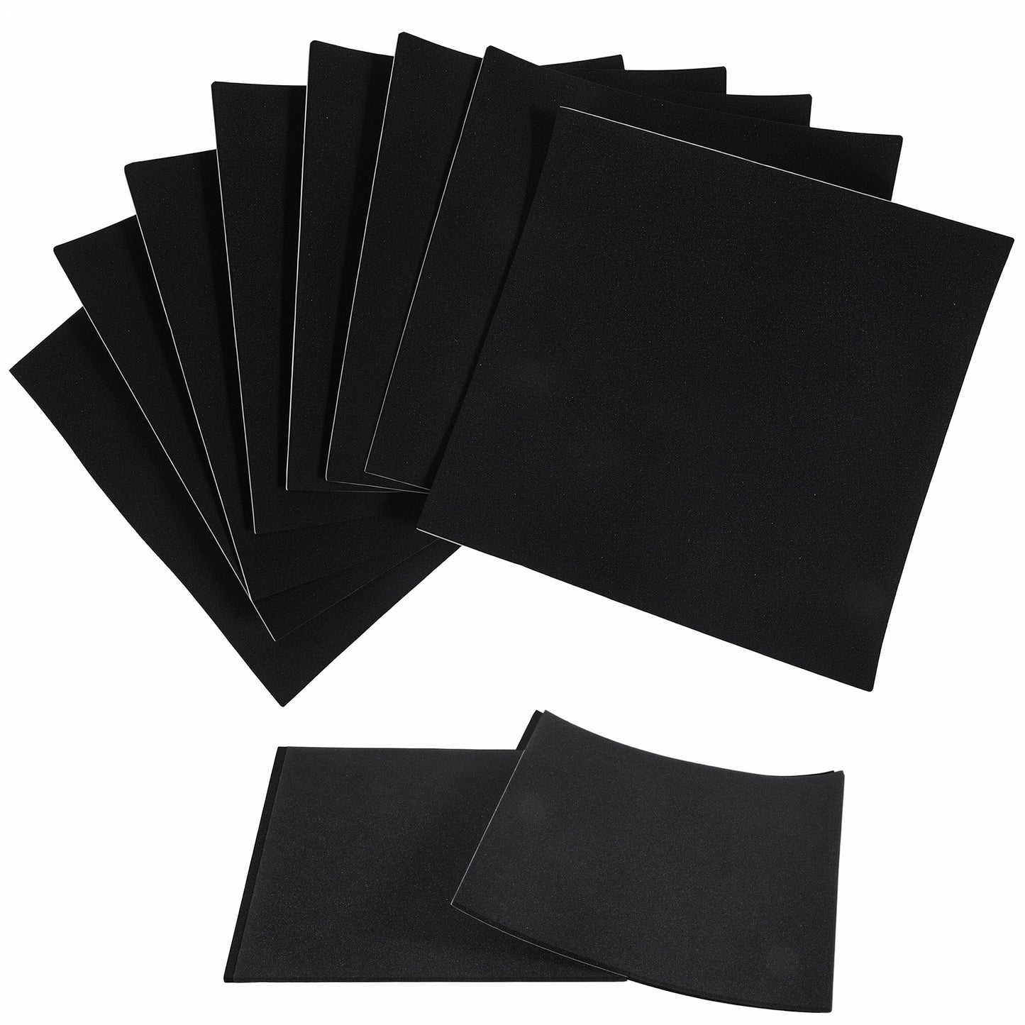 Self Adhesive Neoprene Foam Padding Sheets, Closed Cell Insulation Foam, 8PCS 1/4 Thick X 4 X 4 Inch, Black, for Anti Vibration, Anti Slip, Gaskets, DIY Crafts