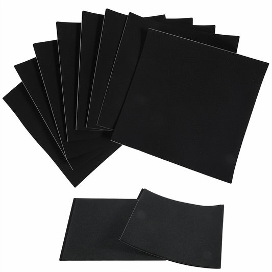 Self Adhesive Neoprene Foam Padding Sheets, Closed Cell Insulation Foam, 8PCS 1/4 Thick X 4 X 4 Inch, Black, for Anti Vibration, Anti Slip, Gaskets, DIY Crafts