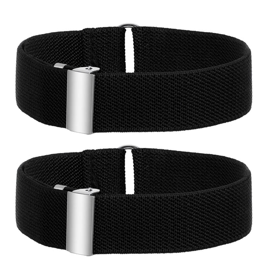 salbsever 2Pcs Sleeve Garters for Men Arm Band Elastic Black Stretchy Adjustable Anti-Slip Shirt Long Sleeve Holders Armband for Men Women 1920s Accessories for Garter Father Husband