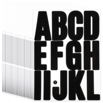24 Sheets Self Adhesive Letters 2in Stick on Vinyl Letters Capital Letter Stickers Black Vinyl Letters Numbers Kit Alphabet Sticker Letter Number for Outdoor Sign Poster Mailboxes Crafts