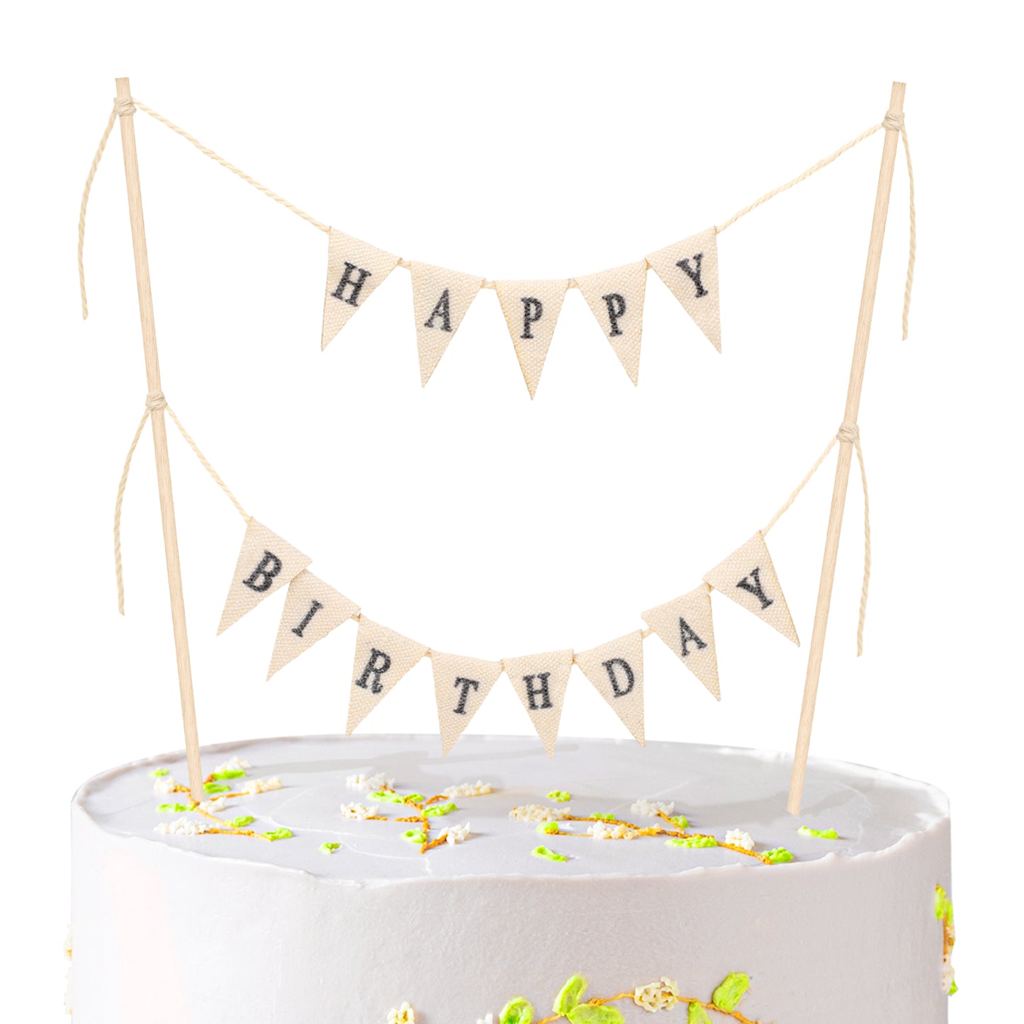 salbsever Happy Birthday Topper for Cake Decoration Set Personalized Birthday Banner Birthday Cake Bunting Topper Happy Birthday Sign Cake Topper Garland for Birthday Party Supplies