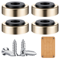 4 Pack Cutting Board Feet with Non-Slip Pads Durable Rubber Feet with Non Slip Pads Aluminum Alloy for Wood Bamboo Cutting Board Protecting Countertops from Scratches