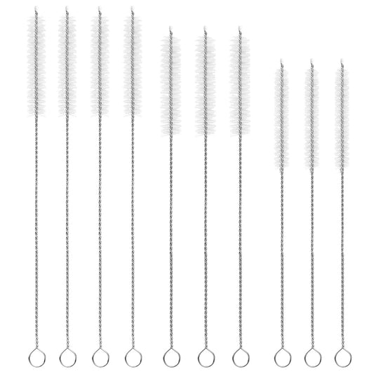 9 PCS Straw Cleaners Reusable Straw Cleaning Brush Set, 3 Sizes Long Straw Cleaner Brush 12-Ihch Straw Brush Cleaner Nylon Flexible Long Pipe Cleaners for Sippy Cup Water Bottle and Tubes