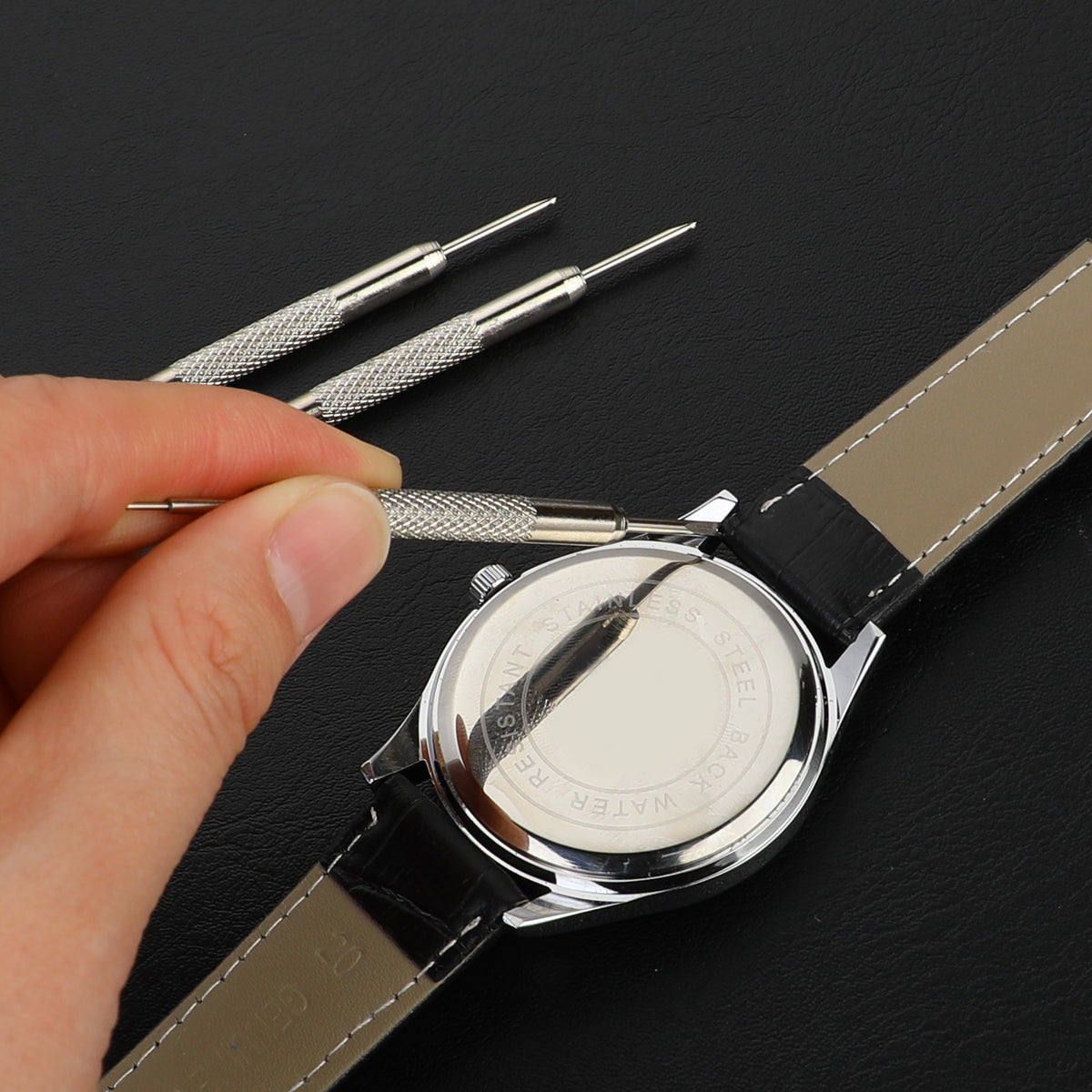 Professional Watch Pins Removal Tool，3 Pack Stainless Steel Double-Ended Watch Spring Bar Tool Watch Band Adjustment Tool Kit for Watch Repair Fix Replacement Sizing