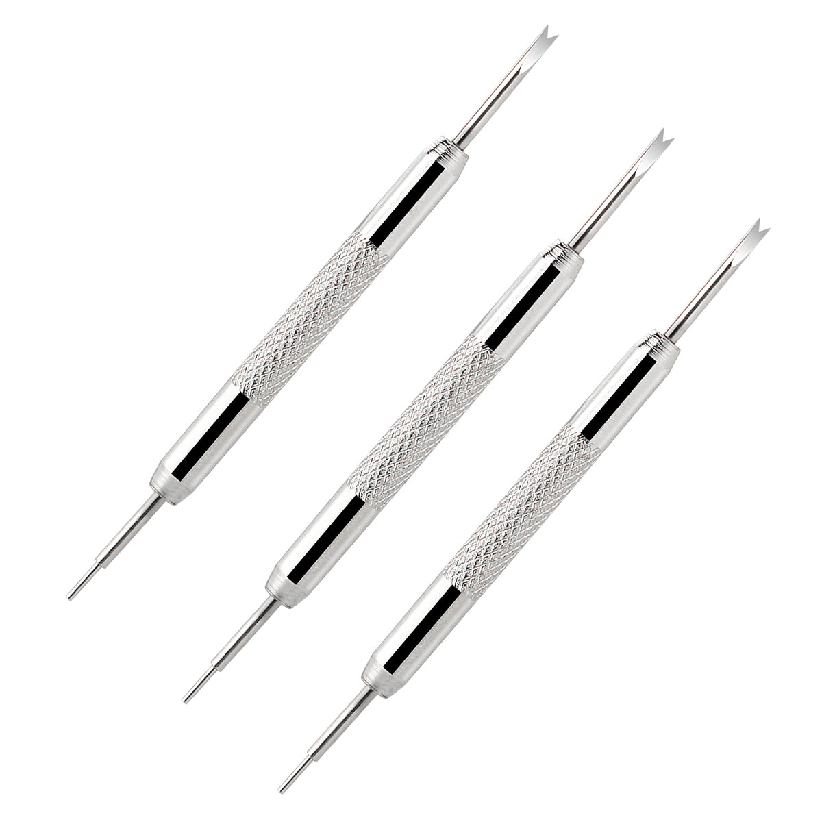 Professional Watch Pins Removal Tool，3 Pack Stainless Steel Double-Ended Watch Spring Bar Tool Watch Band Adjustment Tool Kit for Watch Repair Fix Replacement Sizing